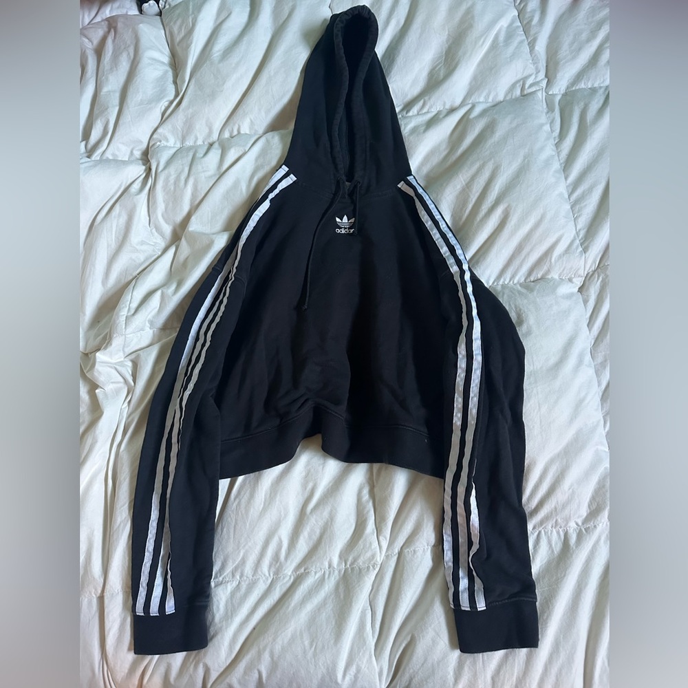 SIZE WOMENS XS CROPPED ADIDAS HOODIE ATHLEISURE